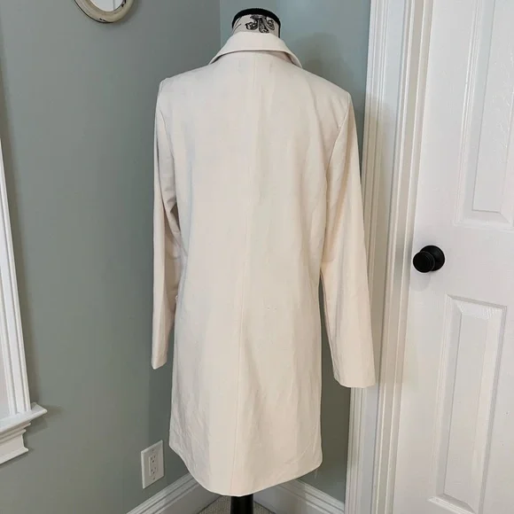 NWOT Truth by Republic Long Cream Open Blazer | Size S | Shoulder Pads | - Picture 11 of 14